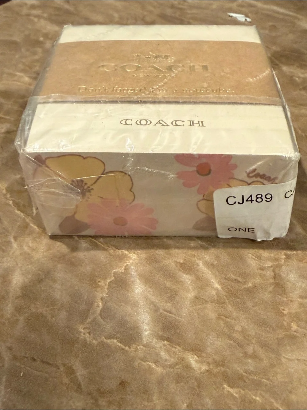 Coach Chalk Multi Notecube - White, Kraft, Pink